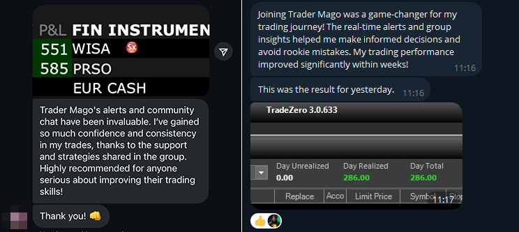 Feedback members Trader Mago